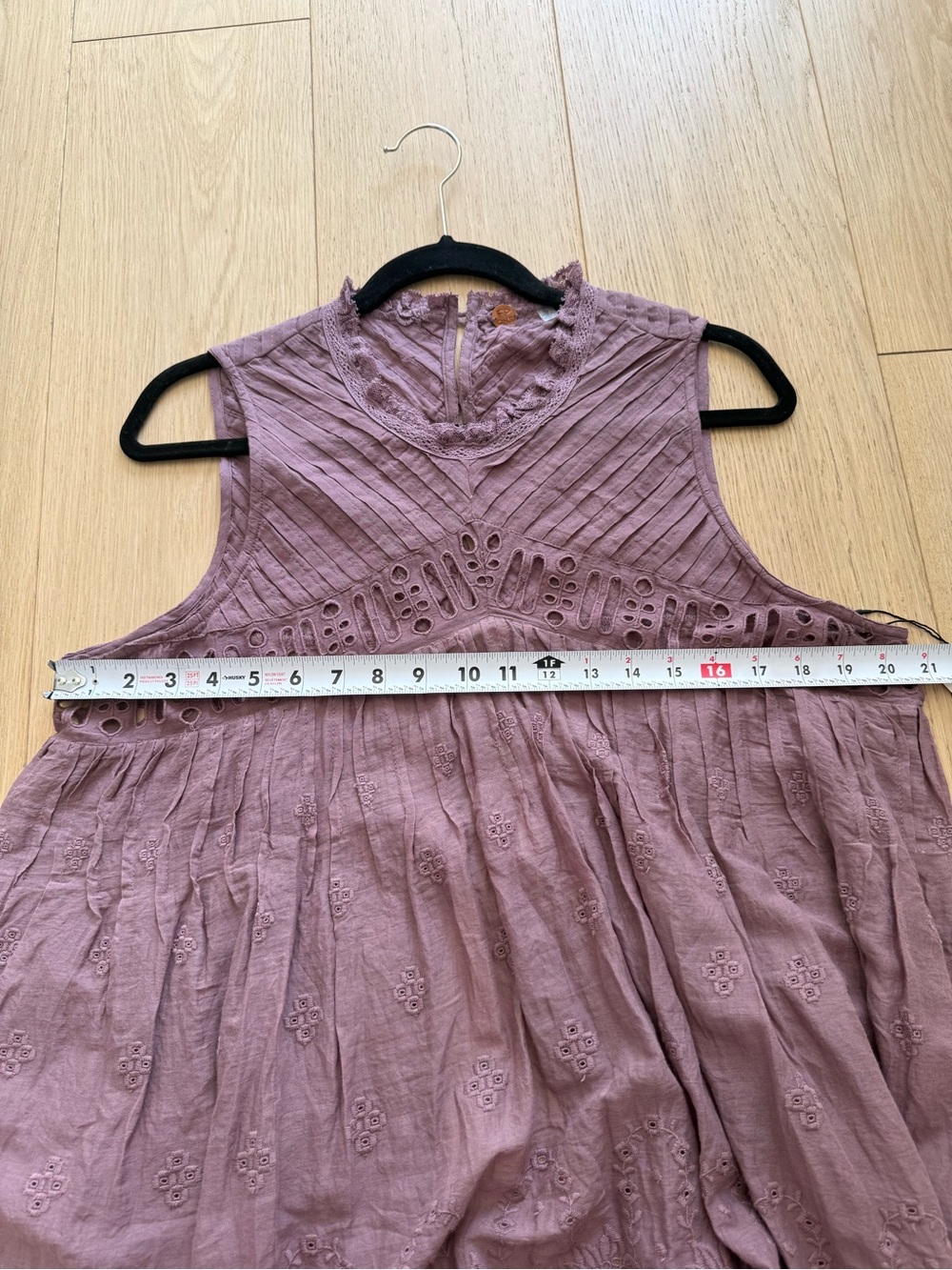 Free People FP One Eloise Crochet Lace Sleeveless Top Lavender Boho NWT L - Picture 6 of 7